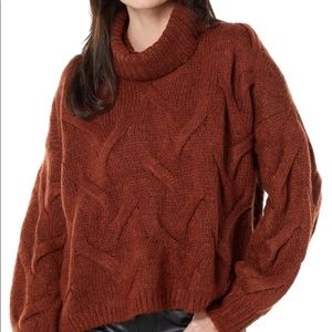 Madewell Somervell Modern Cable Turtleneck Sweater.  NWT. Size L